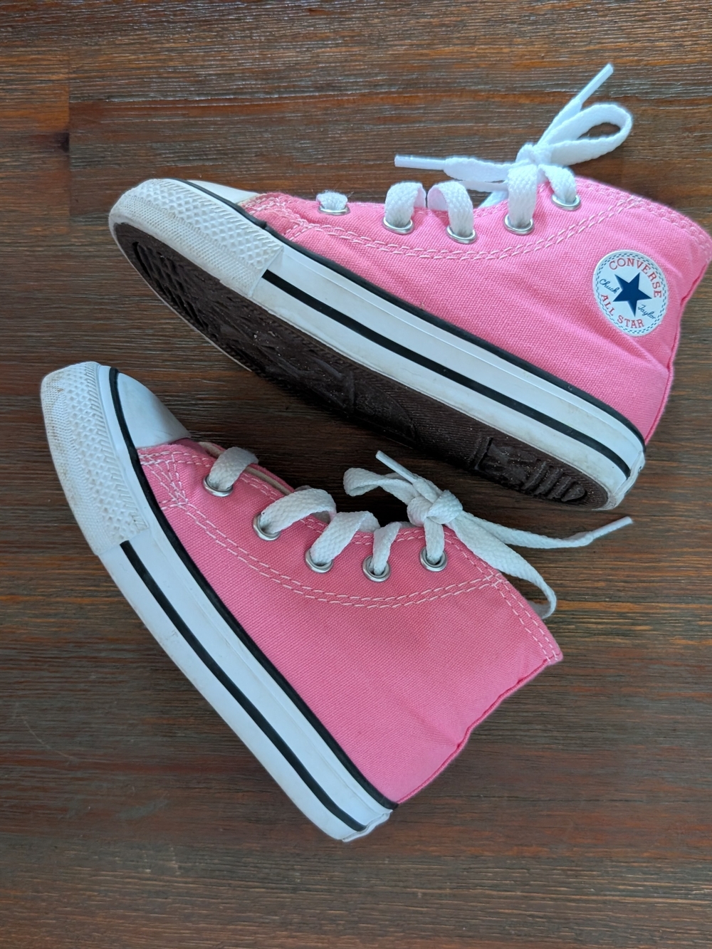 Converse Kids' Pink High-Top Canvas Sneakers